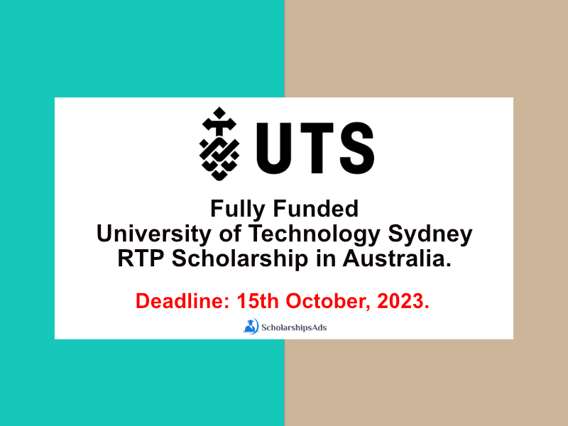 university of technology sydney rtp scholarship